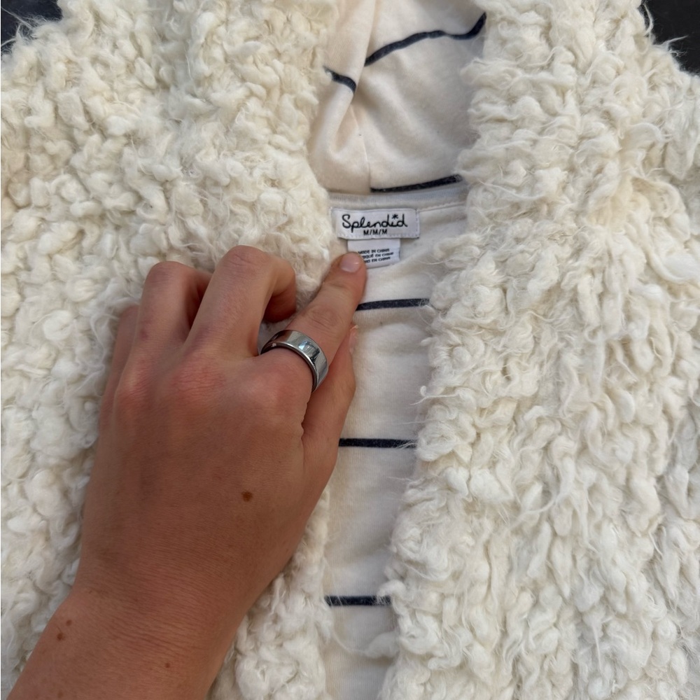 Splendid Cream Textured Jacket - Picture 2 of 3